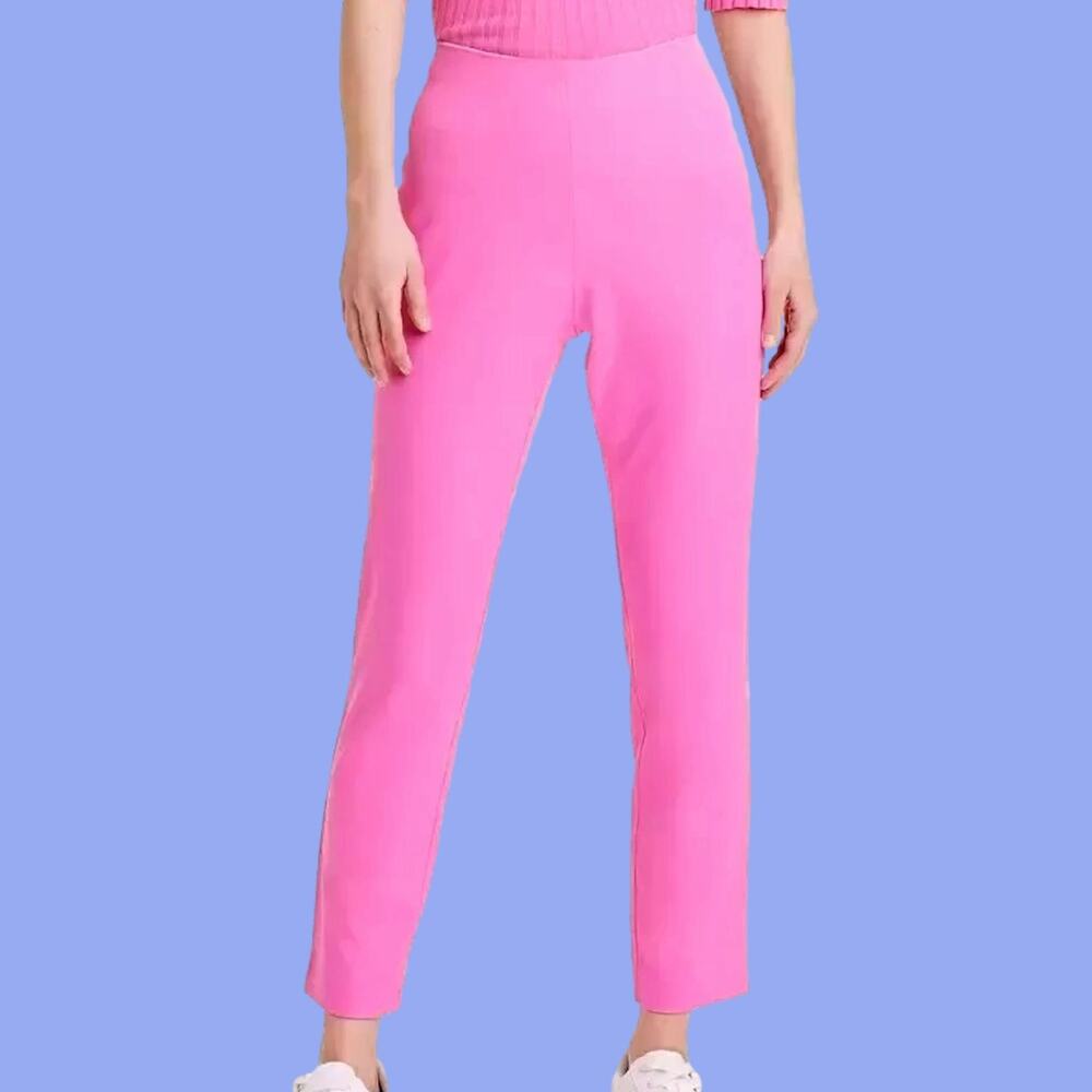 A New Day Hot Pink Peg Leg Ankle Pants Slim Fit Stretch Cigarette Pant | 16